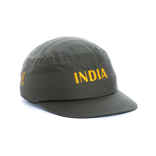 Olive Green Embroided Cap
